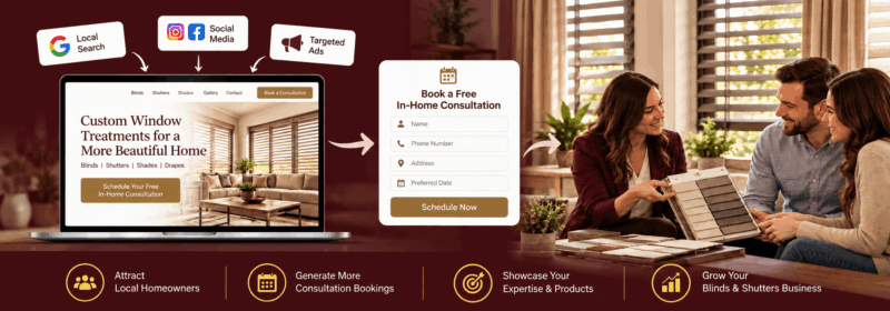 Window Treatment Marketing for Blinds and Shutters Companies How to Book More In Home Consultations